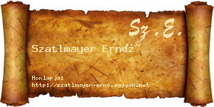 Szatlmayer Ernő névjegykártya